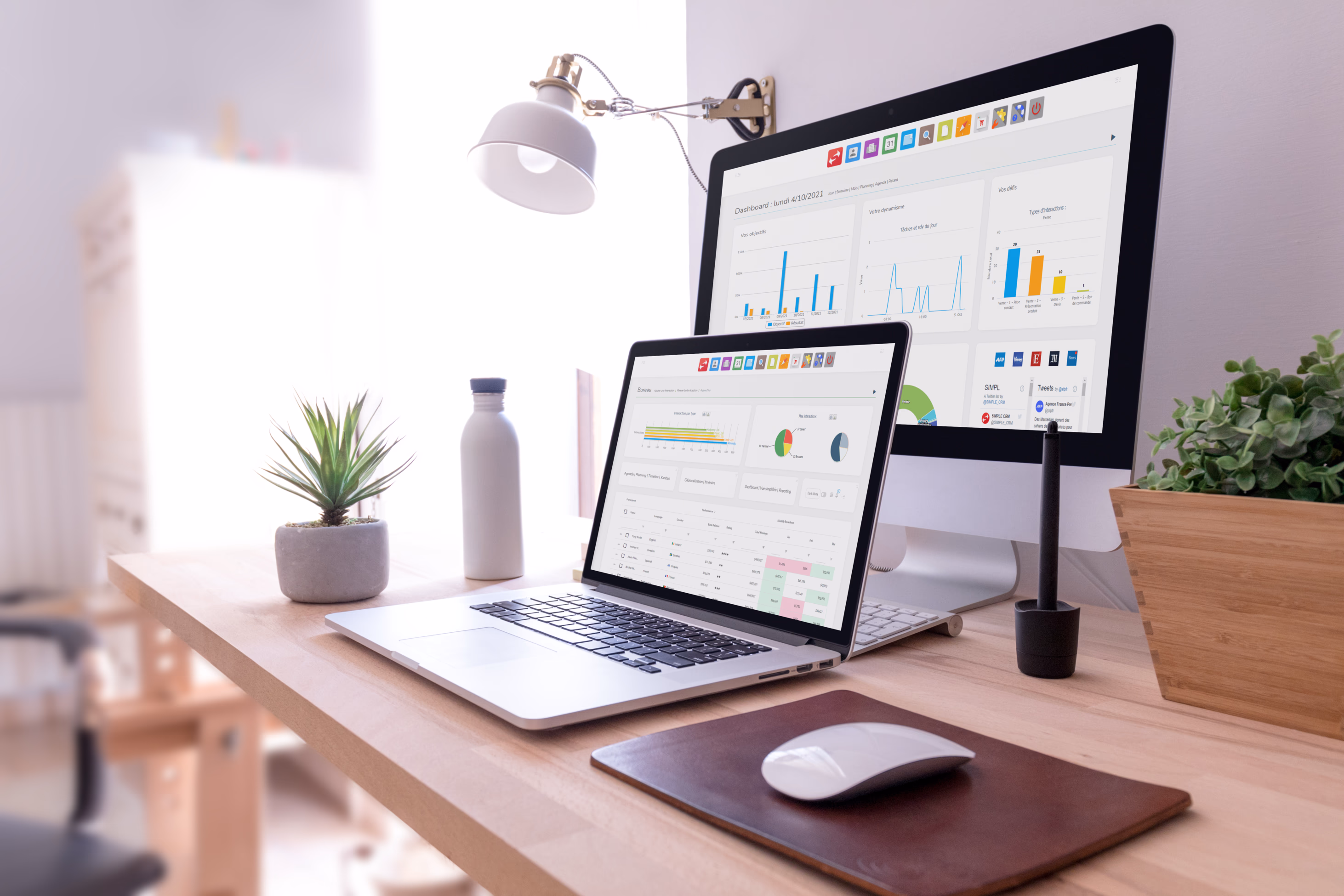 Simple CRM Business+ dashboard preview